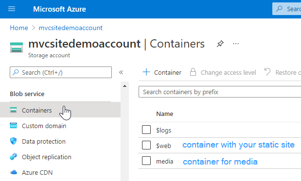 Azure Blob Storage Container